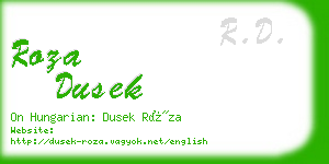 roza dusek business card